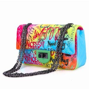 🔥Neon Color Graffiti crossbody purse / bag 🛍🔥